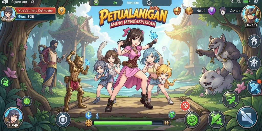 Gameplay menarik dengan karakter anime yang menawan.