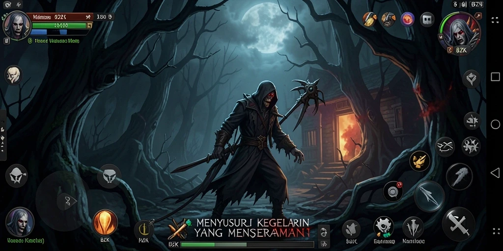 Gameplay menyeramkan 8ZK dengan monster yang mengancam.