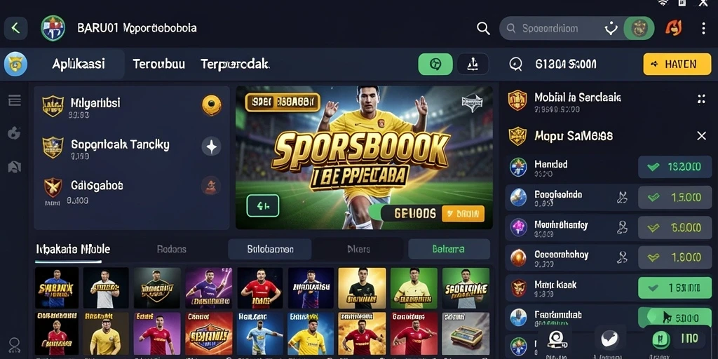 Tampilan gameplay menarik dari aplikasi BARU01 Sportsbook.
