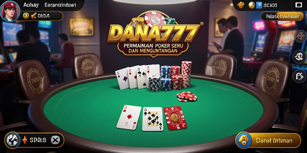 Screenshot gameplay seru DANA777 saat bermain Poker.