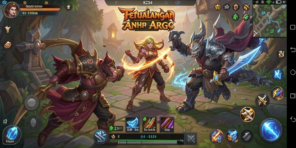 Tampilan dinamis gameplay ARPG K234 yang mendebarkan.