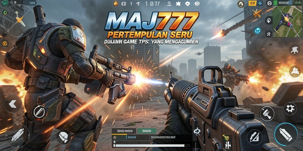 Screenshot utama MAJ777 menampilkan aksi pertempuran yang seru dan dinamis.