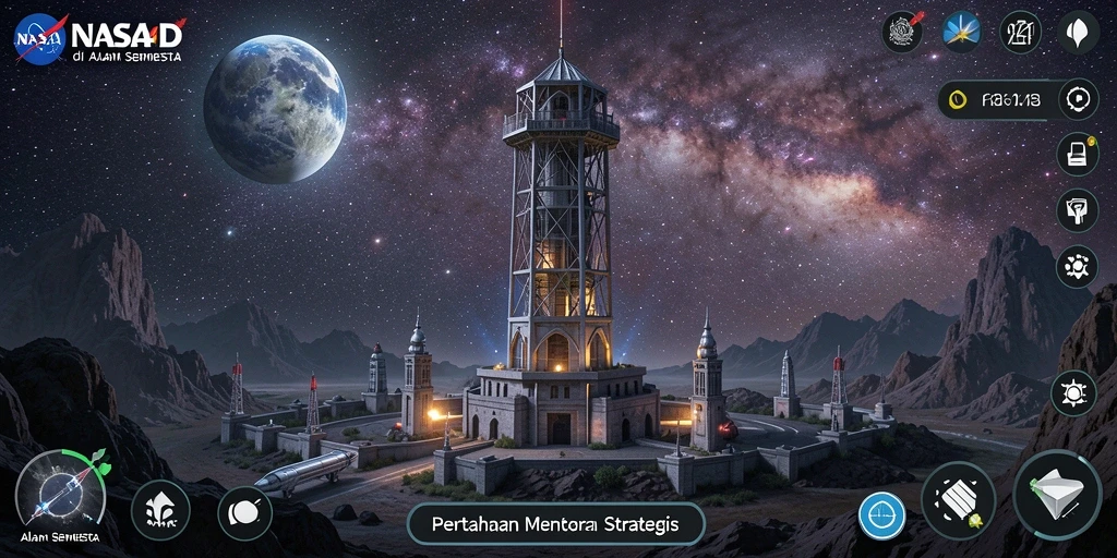 Gameplay Tower Defense yang menantang dan menarik di NASA4D.