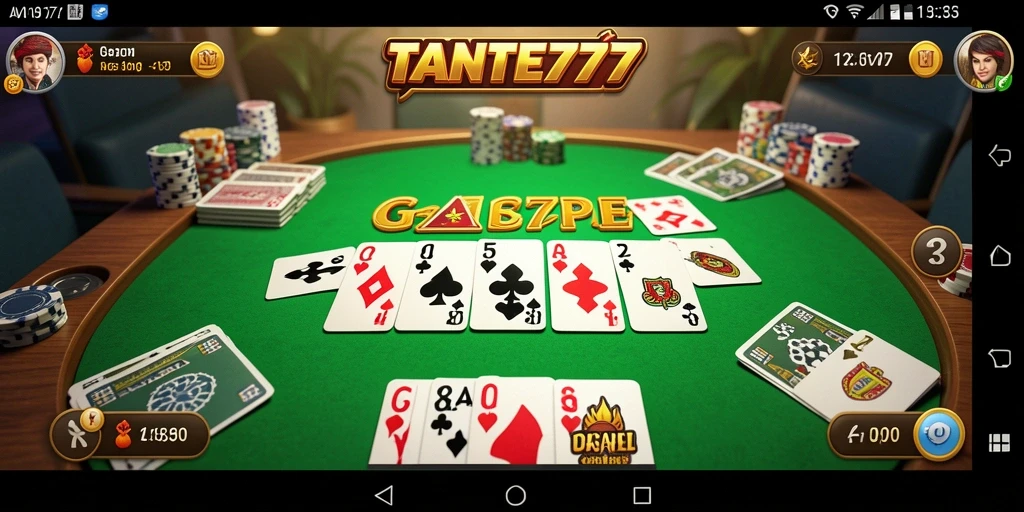 Tampilan gameplay Gaple yang menyenangkan di TANTE777.