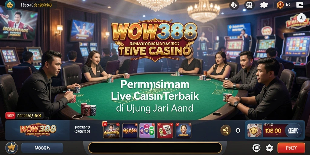 Tampilan permainan Live Casino yang realistis dan interaktif.