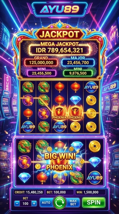 Tampilan antarmuka pengguna ayu89 yang ramah dan sederhana.